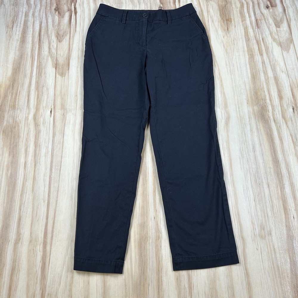 Talbots Perfect Chino Curvy Women's 6P Blue Petite Pants Preppy Classic Casual